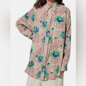 NWT Rachel Comey Isa Shirt Squiggle Rose